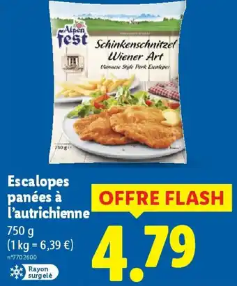 Lidl Escalopes panées à l'autrichienne offre