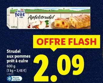 Lidl Strudel aux pommes prêt à cuire offre