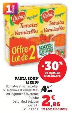 Super U Liebig - pasta soup offre