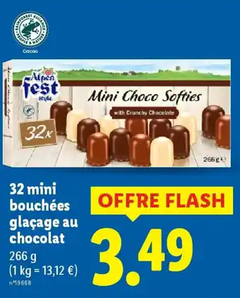 Lidl 32 mini bouchées glaçage au chocolat offre
