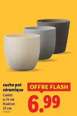 Lidl cache pot céramique offre