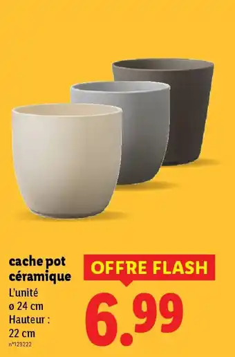 Lidl cache pot céramique offre