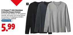 Lidl ESMARA T-shirt thermique à manches longues homme offre