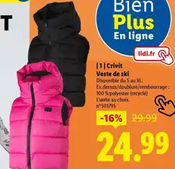 Lidl CRIVIT Veste de ski offre