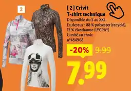 Lidl CRIVIT T-shirt technique offre