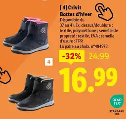 Lidl CRIVIT Bottes d'hiver offre