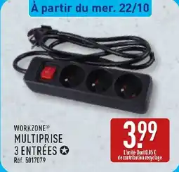 ALDI Workzone multiprise 3 entrées offre