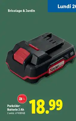 Lidl PARKSIDE Batterie 2 Ah offre