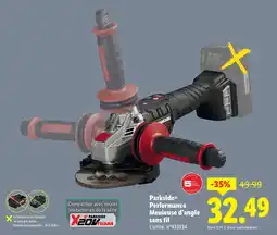 Lidl PARKSIDE Performance Meuleuse d'angle sans fil offre