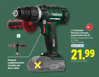 Lidl PARKSIDE Perceuse-visseuse à percussion sans fil offre