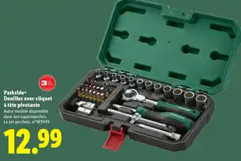 Lidl PARKSIDE Douilles avec cliquet à tête pivotante offre