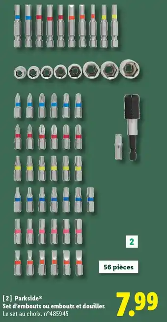 Lidl PARKSIDE Set d'embouts ou embouts et douilles offre