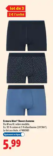 Lidl ESMARA Men Boxers homme offre