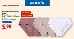 Lidl ESMARA Culottes taille haute femme offre