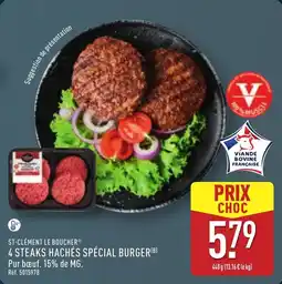 ALDI St-clément le boucher 4 steaks hachés spécial burger offre