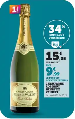 U Express Champagne aop brut henry de valbert offre
