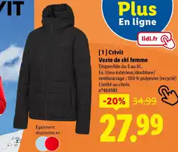 Lidl CRIVIT Veste de ski femme offre
