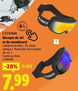 Lidl CRIVIT Masque de ski et de snowboard offre