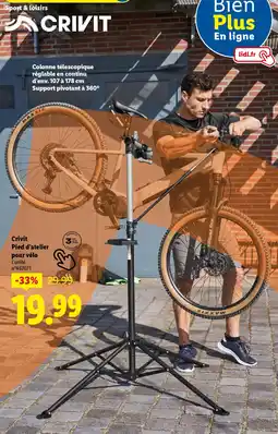 Lidl CRIVIT Pied d'atelier pour vélo offre