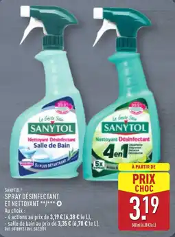 ALDI Sanytol spray désinfectant et nettoyant offre