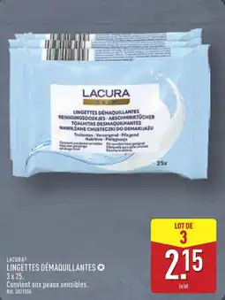 ALDI Lacura lingettes démaquillantes offre