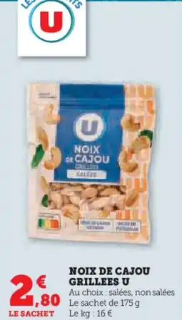 U Express U Noix de cajou grillees offre