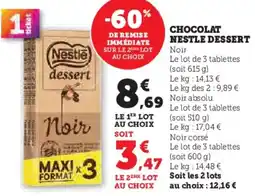 U Express NESTLE Dessert Chocolat offre