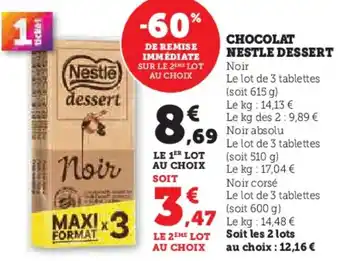 U Express NESTLE Dessert Chocolat offre