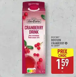 ALDI Rio d'oro boisson cranberry offre