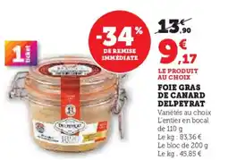 U Express DELPEYRAT Foie gras de canard offre