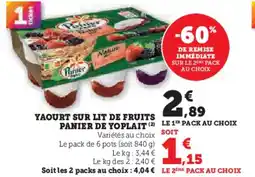 U Express PANIER DE YO PLAIT Yaourt sur lit de fruits offre