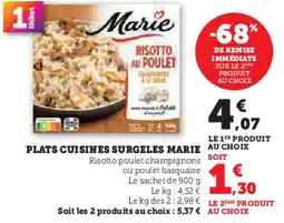 U Express PMARIE lats cuisines surgeles offre