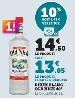 U Express OLD NICK Rhum blanc 40° offre