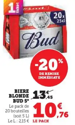 U Express BUD Biere blonde 5° offre