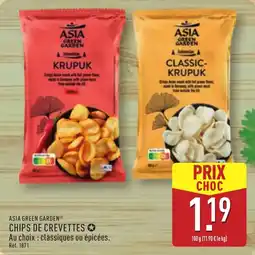 ALDI Asia green garden chips de crevettes offre