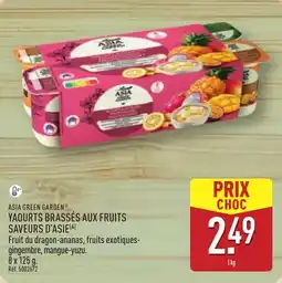 ALDI Asia green garden yaourts brassés aux fruits saveurs d'asie offre