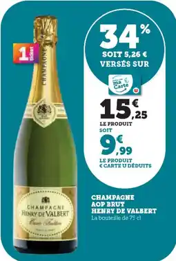 U Express Champagne aop brut henry de valbert offre