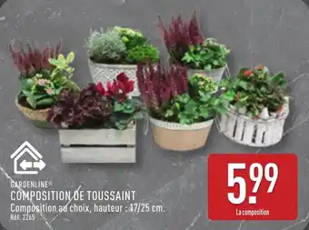 ALDI Gardenline composition de toussaint offre