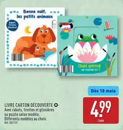 ALDI Livre carton découverte offre