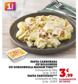 U Express Maison Tino Pasta Carbonara offre