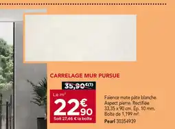 Gedimat Carrelage Mur Pursue offre
