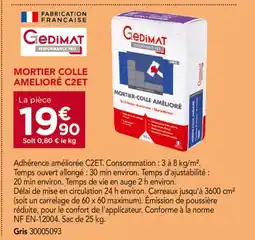 Gedimat GEDIMAT Mortier Colle Amélioré C2ET offre