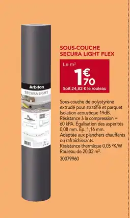 Gedimat ARBITON Sous-couche secura light flex offre