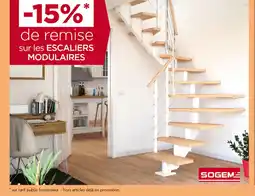 Gedimat 15% de remise sur les escaliers modulaires offre