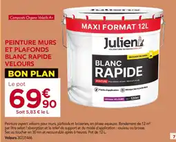Gedimat JULIEN Peinture murs et plafonds blanc rapide velours offre