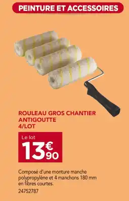 Gedimat Rouleau gros chantier antigoutte 4/lot offre