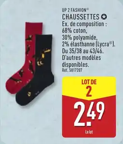 ALDI Up 2 fashion chaussettes offre
