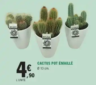 E.Leclerc Brico Cactus pot émaillé offre