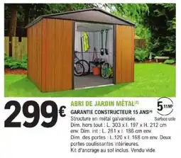 E.Leclerc Brico Abri de jardin métal offre