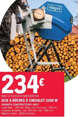 E.Leclerc Brico Scie à bûches à chevalet 2200 w offre